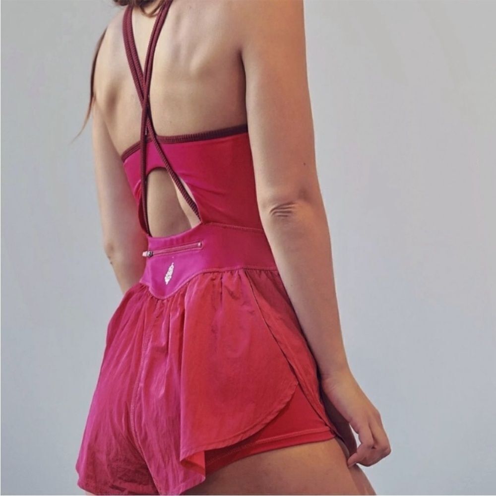 Free People Magenta That Last Mile Runsie XS